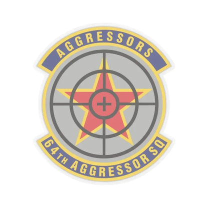 64th Aggressor Squadron (U.S. Air Force) STICKER Vinyl Kiss-Cut Decal 3 Inch Transparent - The Sticker Space