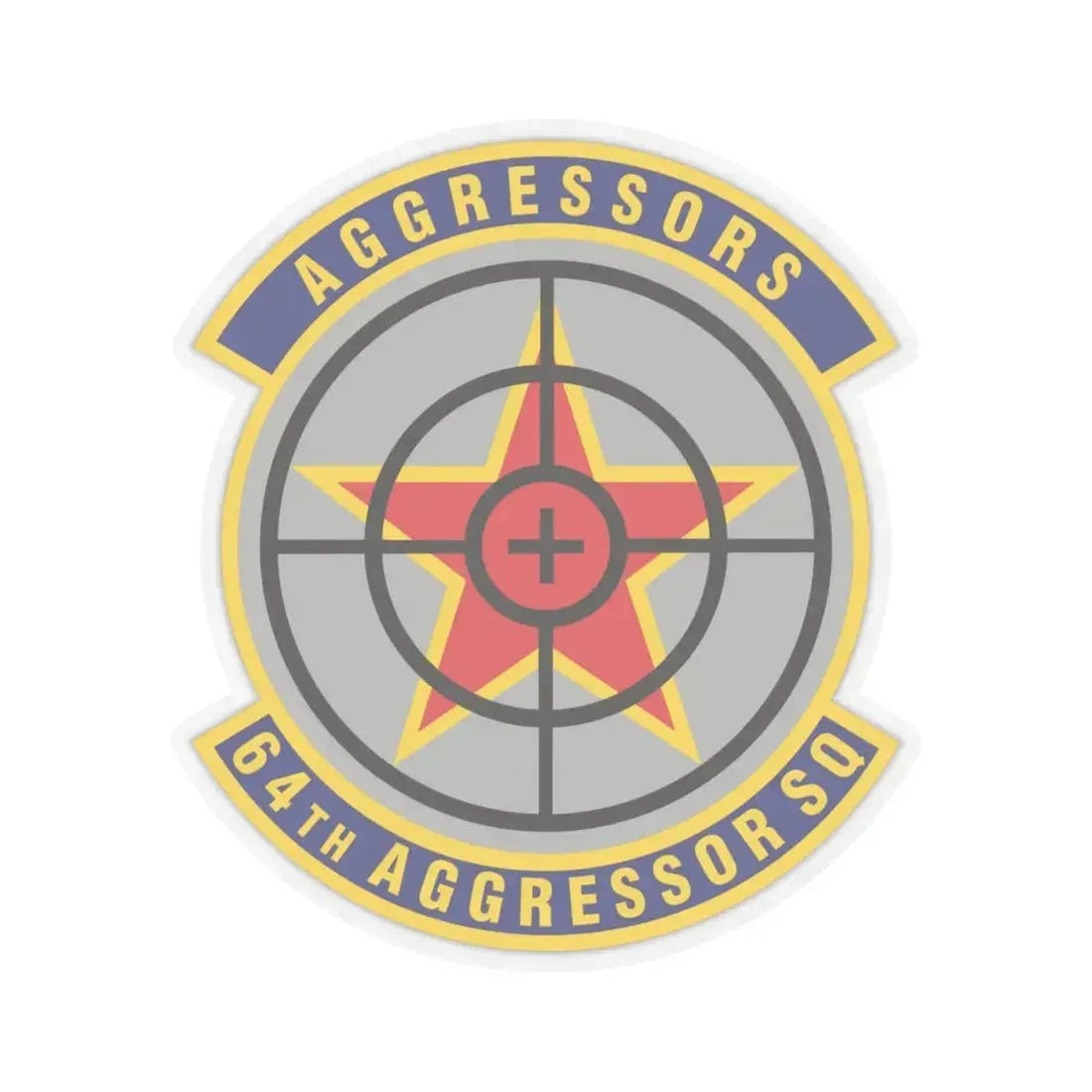 64th Aggressor Squadron (U.S. Air Force) STICKER Vinyl Kiss-Cut Decal 4 Inch Transparent - The Sticker Space