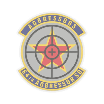 64th Aggressor Squadron (U.S. Air Force) STICKER Vinyl Kiss-Cut Decal 4 Inch Transparent - The Sticker Space