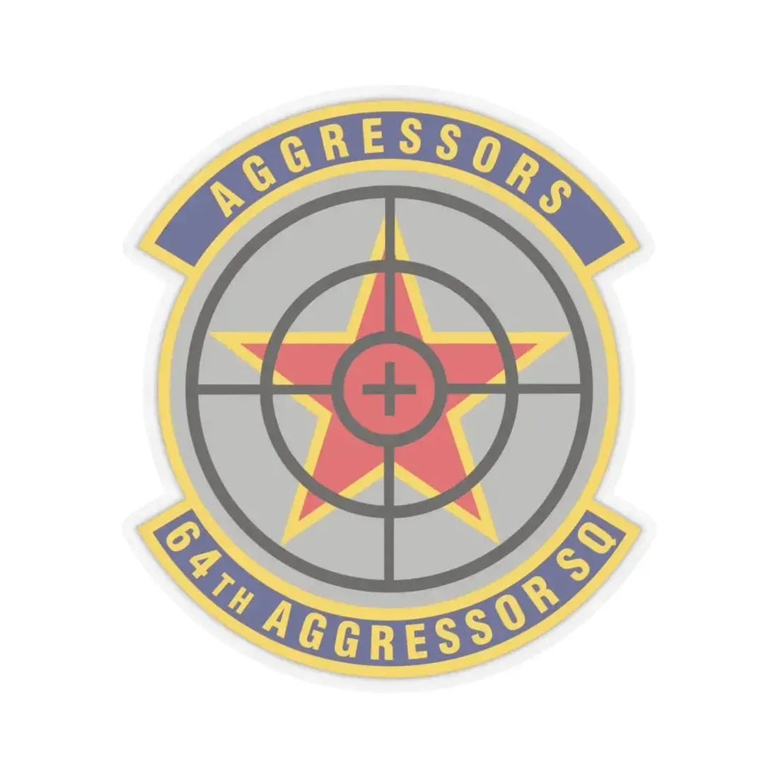 64th Aggressor Squadron (U.S. Air Force) STICKER Vinyl Kiss-Cut Decal 6 Inch Transparent - The Sticker Space