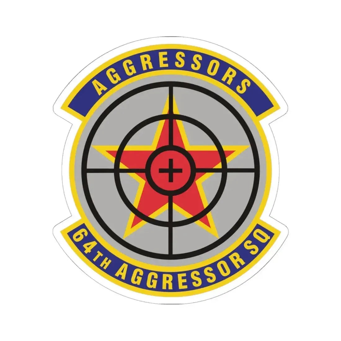 64th Aggressor Squadron (U.S. Air Force) STICKER Vinyl Kiss-Cut Decal 6 Inch White - The Sticker Space