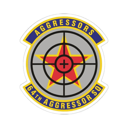 64th Aggressor Squadron (U.S. Air Force) STICKER Vinyl Kiss-Cut Decal 6 Inch White - The Sticker Space