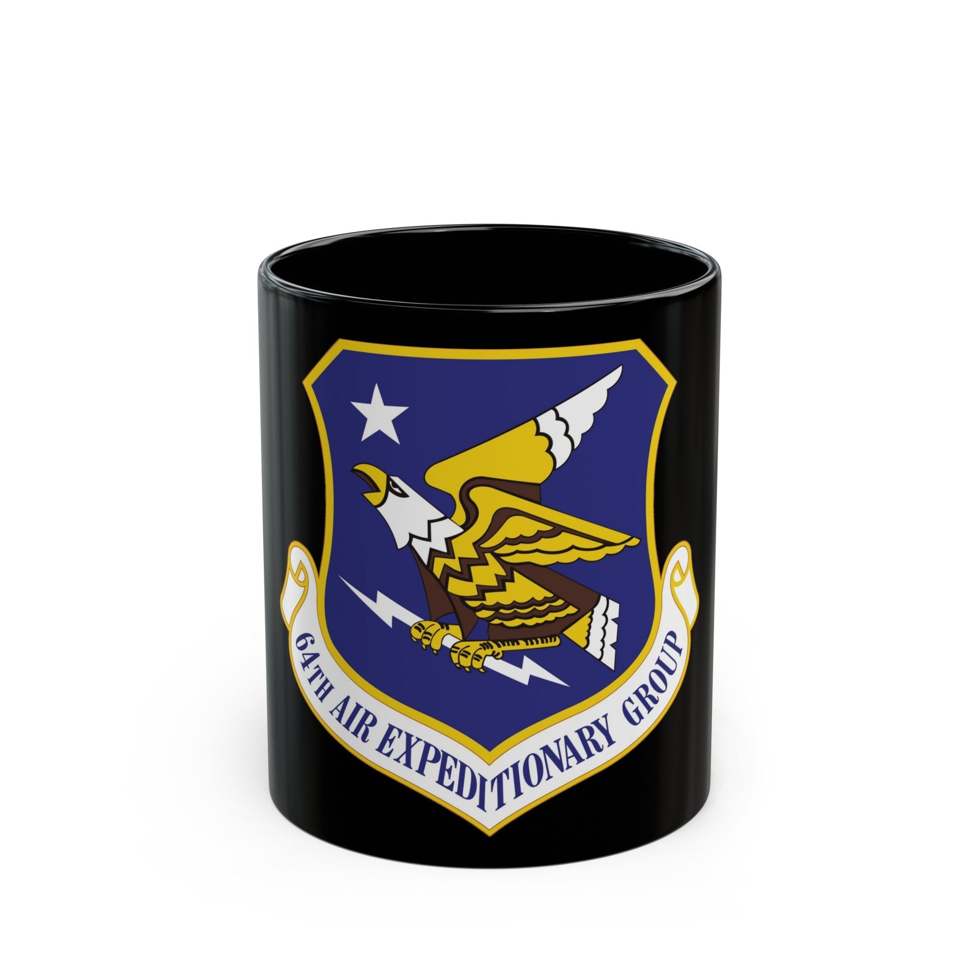 64th Air Expeditionary Group (U.S. Air Force) Black Coffee Mug-11oz-The Sticker Space