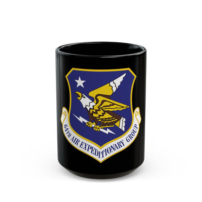 64th Air Expeditionary Group (U.S. Air Force) Black Coffee Mug-15oz-The Sticker Space