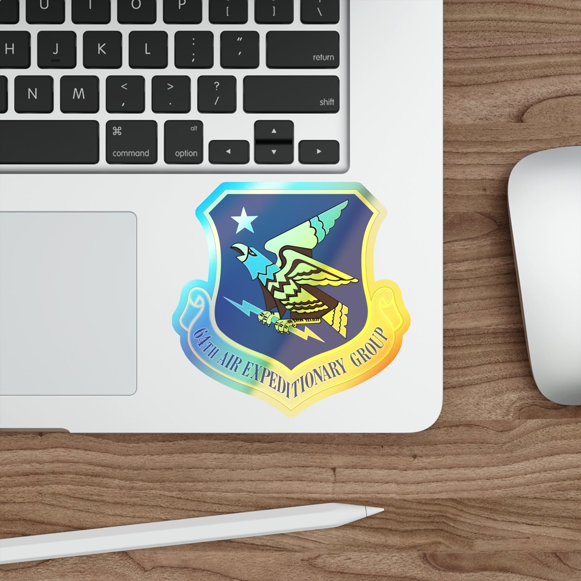 64th Air Expeditionary Group (U.S. Air Force) Holographic STICKER Die-Cut Vinyl Decal-The Sticker Space