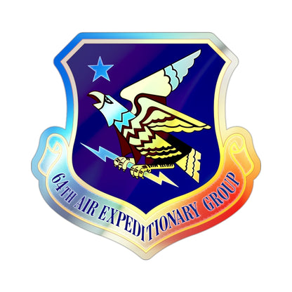 64th Air Expeditionary Group (U.S. Air Force) Holographic STICKER Die-Cut Vinyl Decal-2 Inch-The Sticker Space