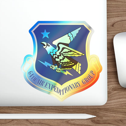 64th Air Expeditionary Group (U.S. Air Force) Holographic STICKER Die-Cut Vinyl Decal-The Sticker Space