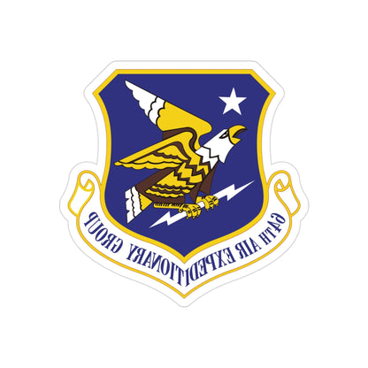 64th Air Expeditionary Group (U.S. Air Force) REVERSE PRINT Transparent STICKER-3" × 3"-The Sticker Space