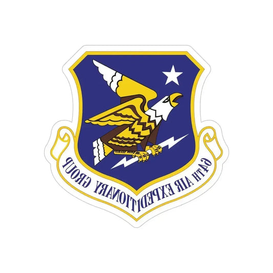 64th Air Expeditionary Group (U.S. Air Force) REVERSE PRINT Transparent Die-Cut STICKER 6 Inch Die-Cut Transparent - The Sticker Space