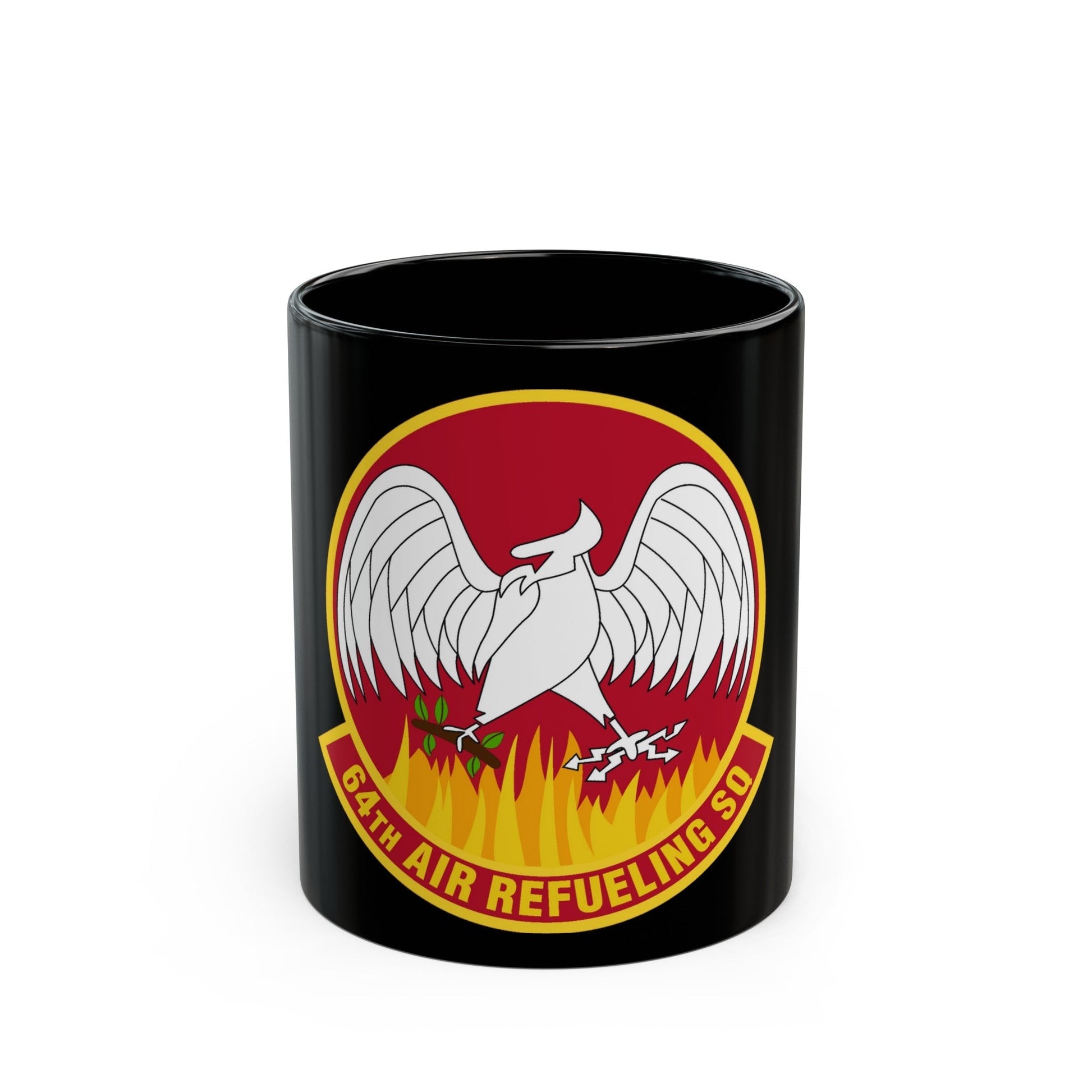 64th Air Refueling Squadron (U.S. Air Force) Black Coffee Mug-11oz-The Sticker Space