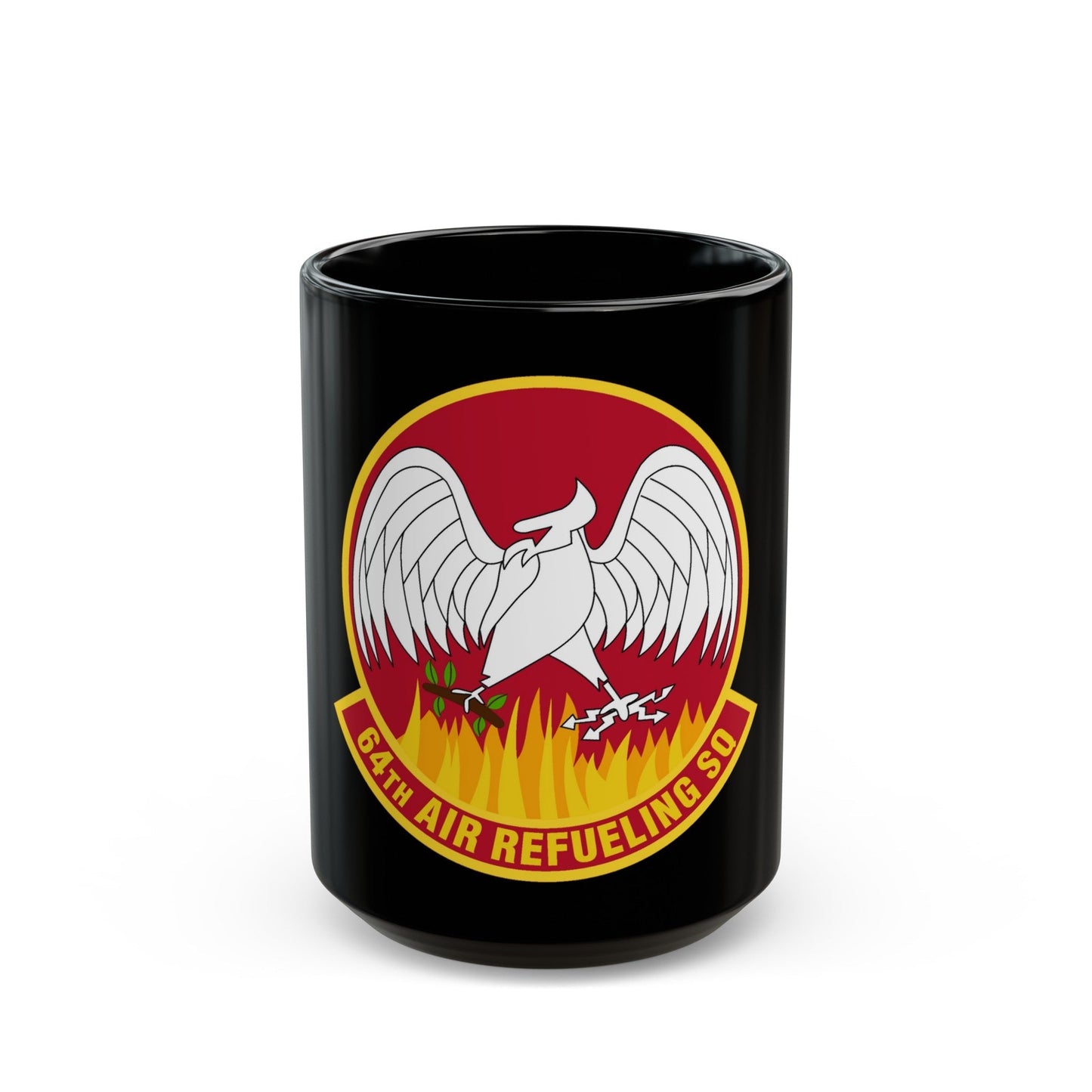 64th Air Refueling Squadron (U.S. Air Force) Black Coffee Mug-15oz-The Sticker Space