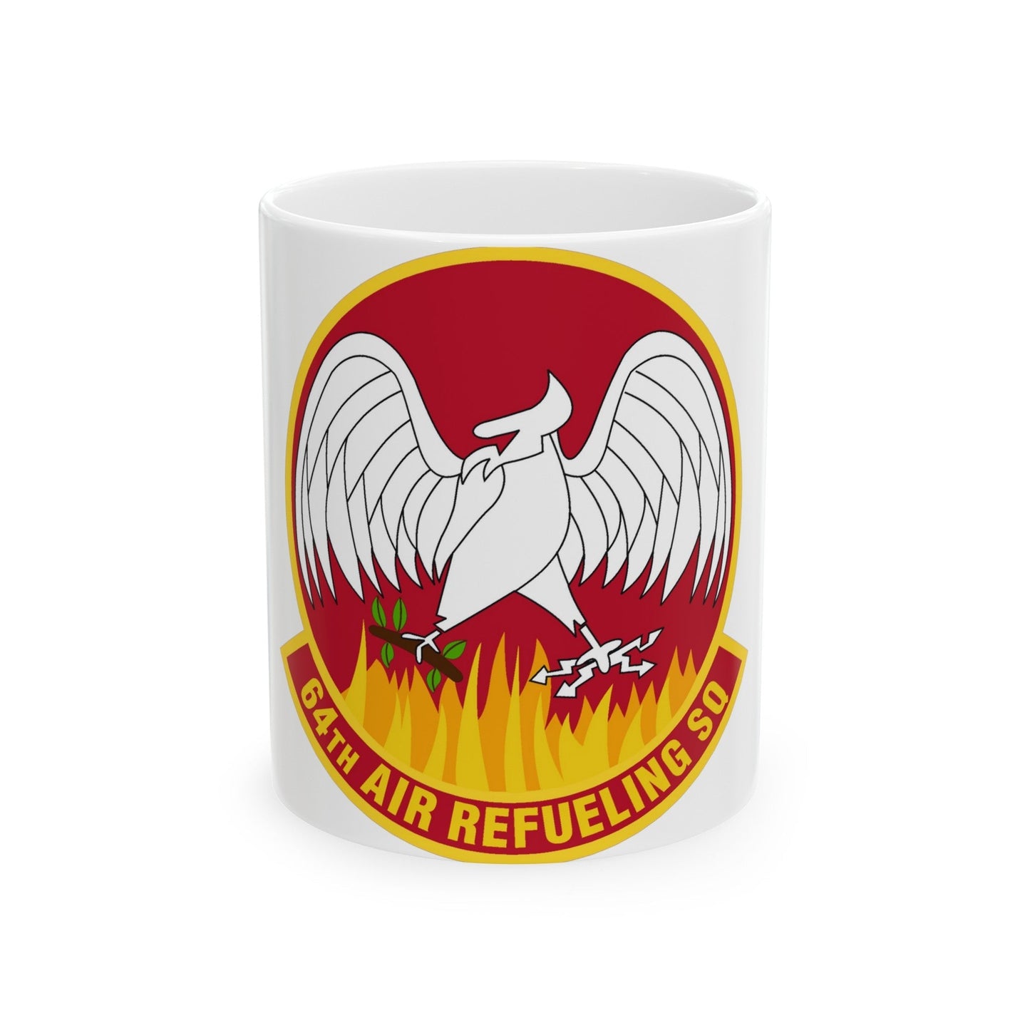 64th Air Refueling Squadron (U.S. Air Force) White Coffee Mug-11oz-The Sticker Space