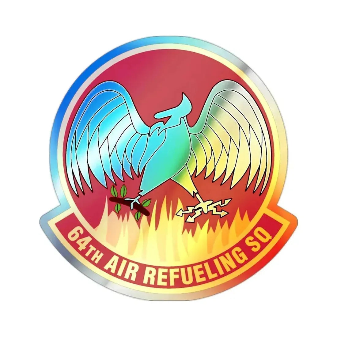 64th Air Refueling Squadron (U.S. Air Force) Holographic STICKER Die-Cut Vinyl Decal - The Sticker Space