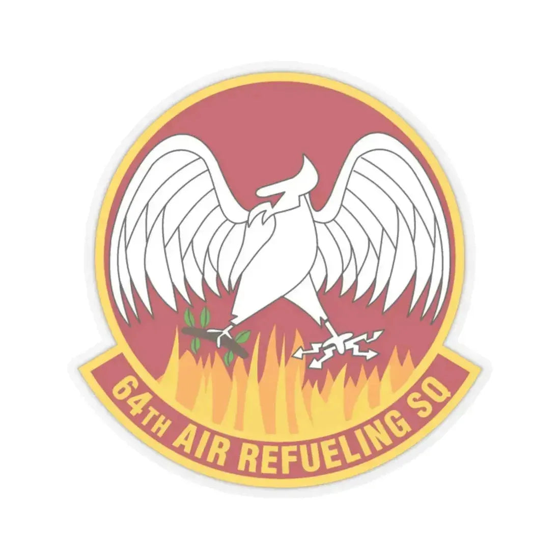 64th Air Refueling Squadron (U.S. Air Force) STICKER Vinyl Kiss-Cut Decal 2 Inch Transparent - The Sticker Space