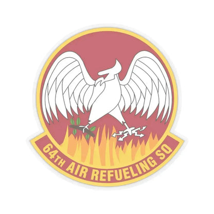 64th Air Refueling Squadron (U.S. Air Force) STICKER Vinyl Kiss-Cut Decal 3 Inch Transparent - The Sticker Space