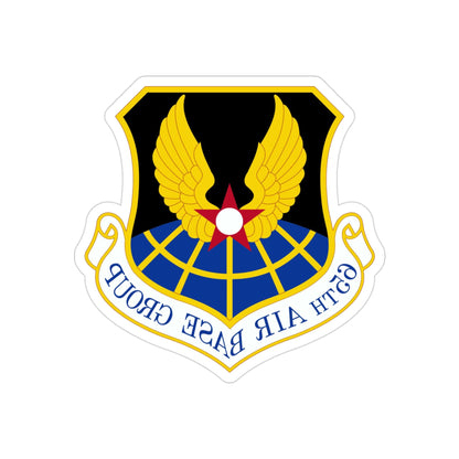 65 Air Base Group USAFE (U.S. Air Force) REVERSE PRINT Transparent STICKER-3" × 3"-The Sticker Space