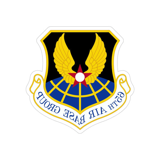 65 Air Base Group USAFE (U.S. Air Force) REVERSE PRINT Transparent STICKER-6" × 6"-The Sticker Space