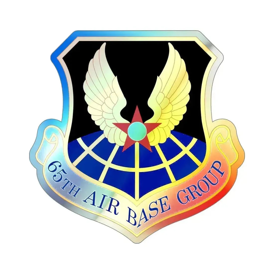 65 Air Base Group USAFE (U.S. Air Force) Holographic STICKER Die-Cut Vinyl Decal 6 Inch Holographic - The Sticker Space