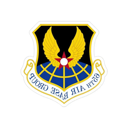 65 Air Base Group USAFE (U.S. Air Force) REVERSE PRINT Transparent Die-Cut STICKER 2 Inch Die-Cut Transparent - The Sticker Space