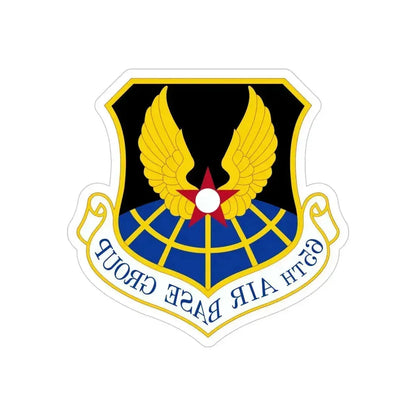 65 Air Base Group USAFE (U.S. Air Force) REVERSE PRINT Transparent Die-Cut STICKER 4 Inch Die-Cut Transparent - The Sticker Space