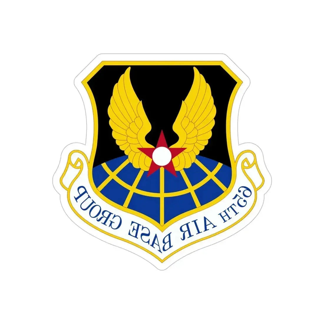 65 Air Base Group USAFE (U.S. Air Force) REVERSE PRINT Transparent Die-Cut STICKER - The Sticker Space