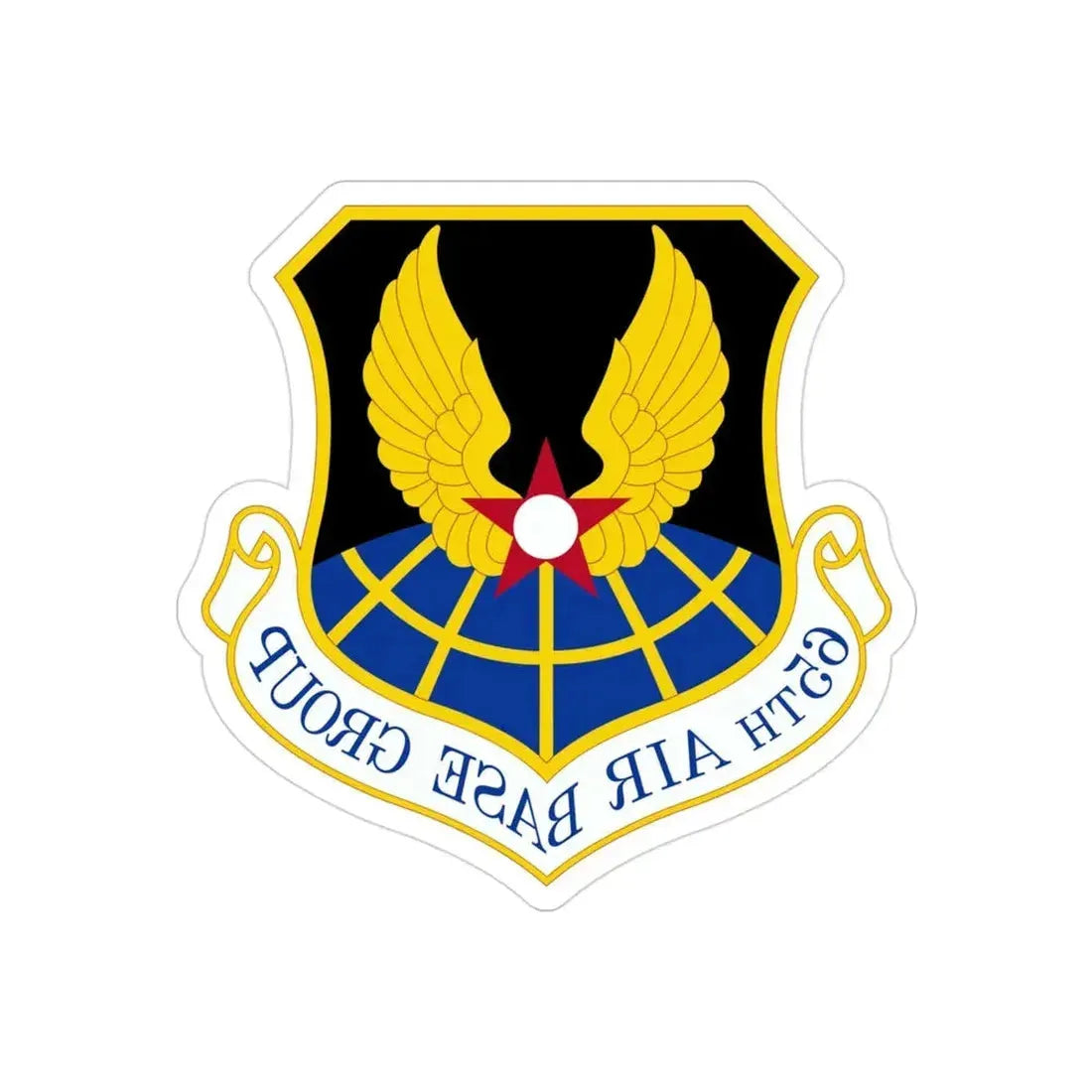 65 Air Base Group USAFE (U.S. Air Force) REVERSE PRINT Transparent Die-Cut STICKER - The Sticker Space