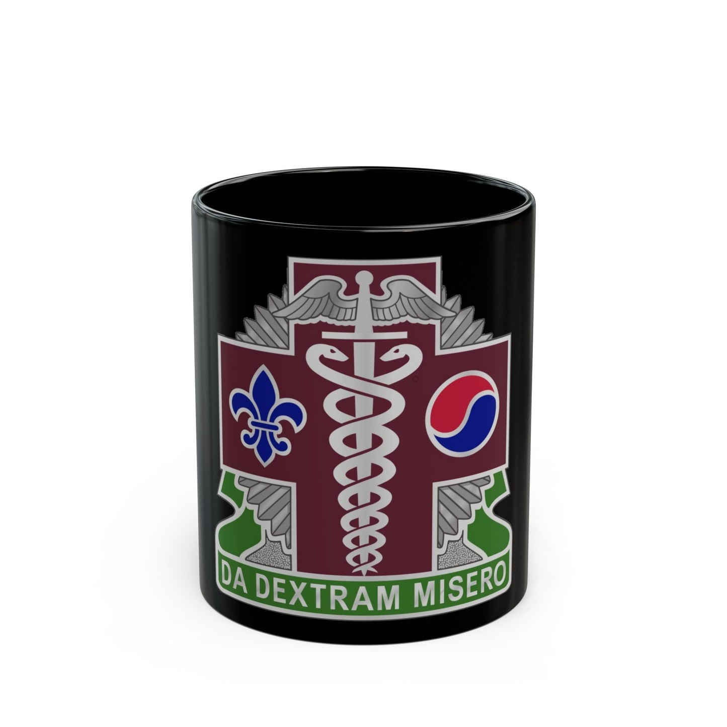 65 Medical Brigade 2 (U.S. Army) Black Coffee Mug-11oz-The Sticker Space