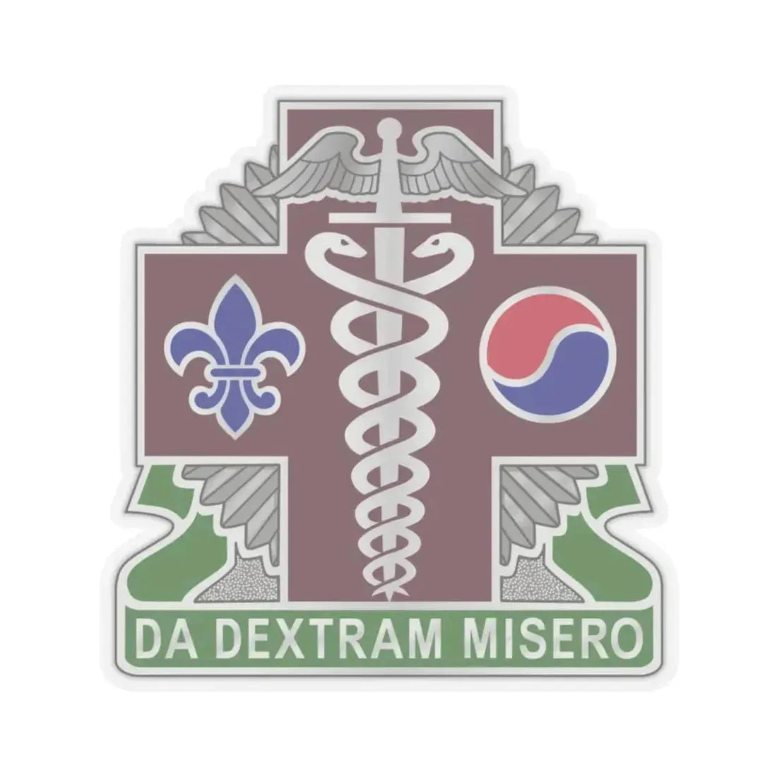 65 Medical Brigade 2 (U.S. Army) STICKER Vinyl Kiss-Cut Decal 6 Inch Transparent - The Sticker Space