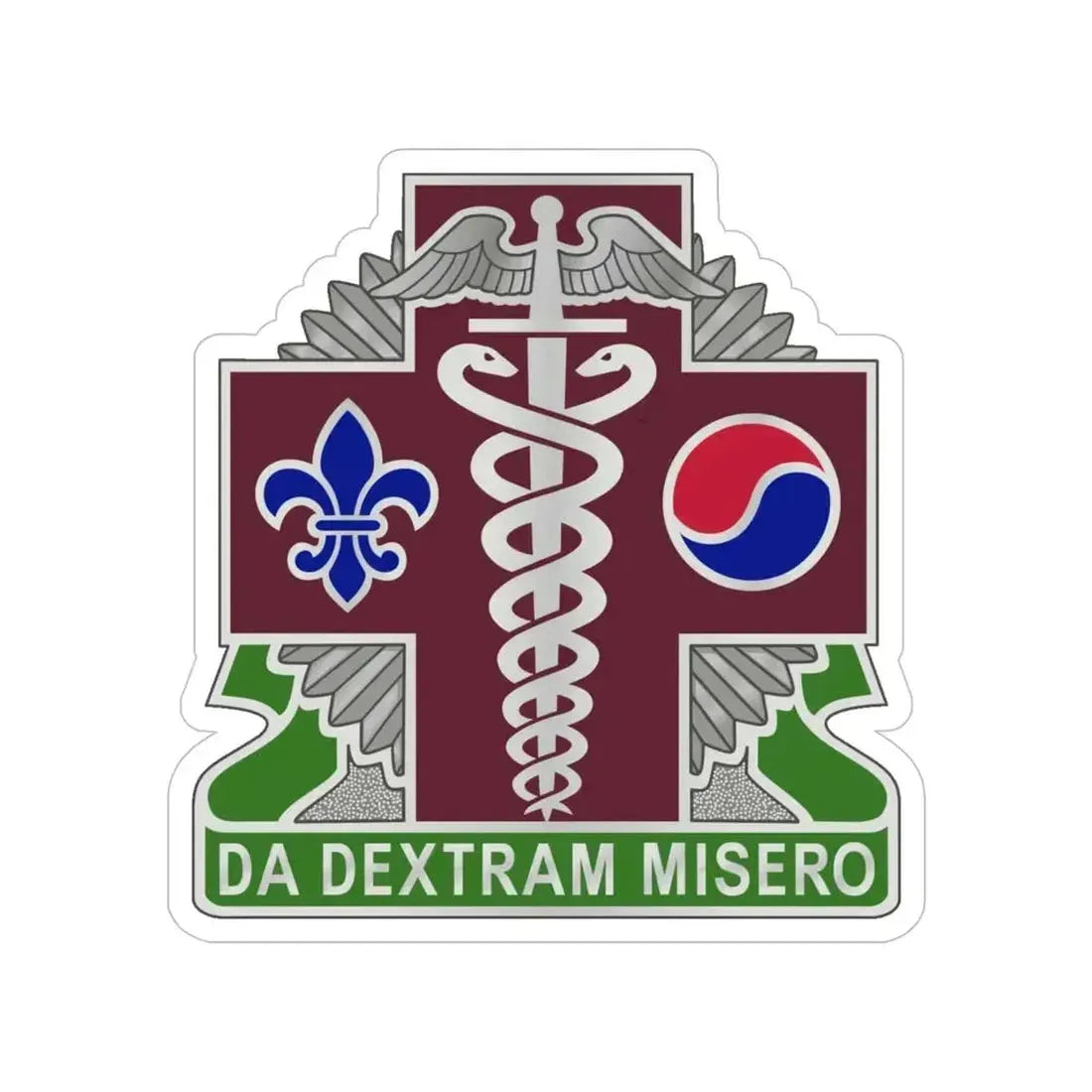 65 Medical Brigade 2 (U.S. Army) Transparent STICKER Die-Cut Vinyl Decal 5 Inch - The Sticker Space