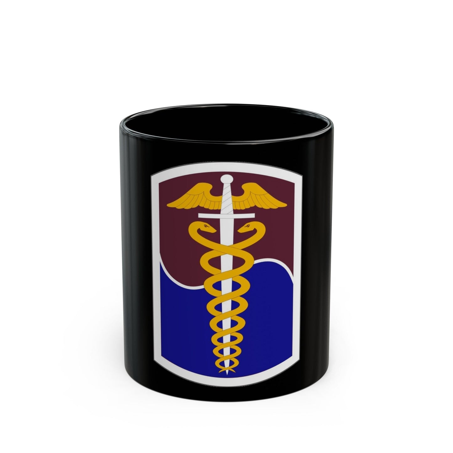 65 Medical Brigade (U.S. Army) Black Coffee Mug-11oz-The Sticker Space