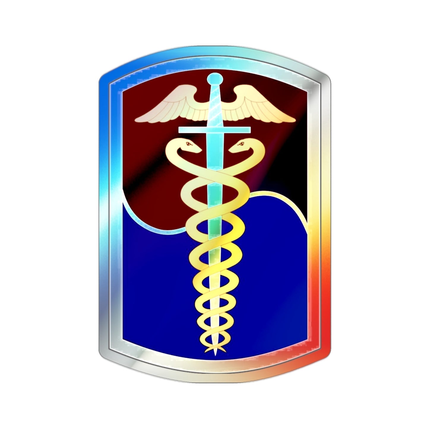 65 Medical Brigade (U.S. Army) Holographic STICKER Die-Cut Vinyl Decal-2 Inch-The Sticker Space