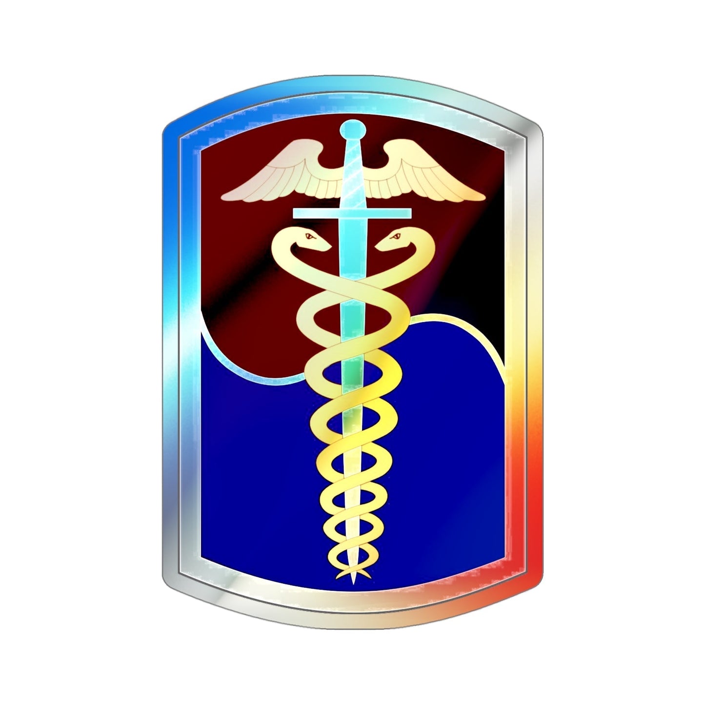 65 Medical Brigade (U.S. Army) Holographic STICKER Die-Cut Vinyl Decal-4 Inch-The Sticker Space