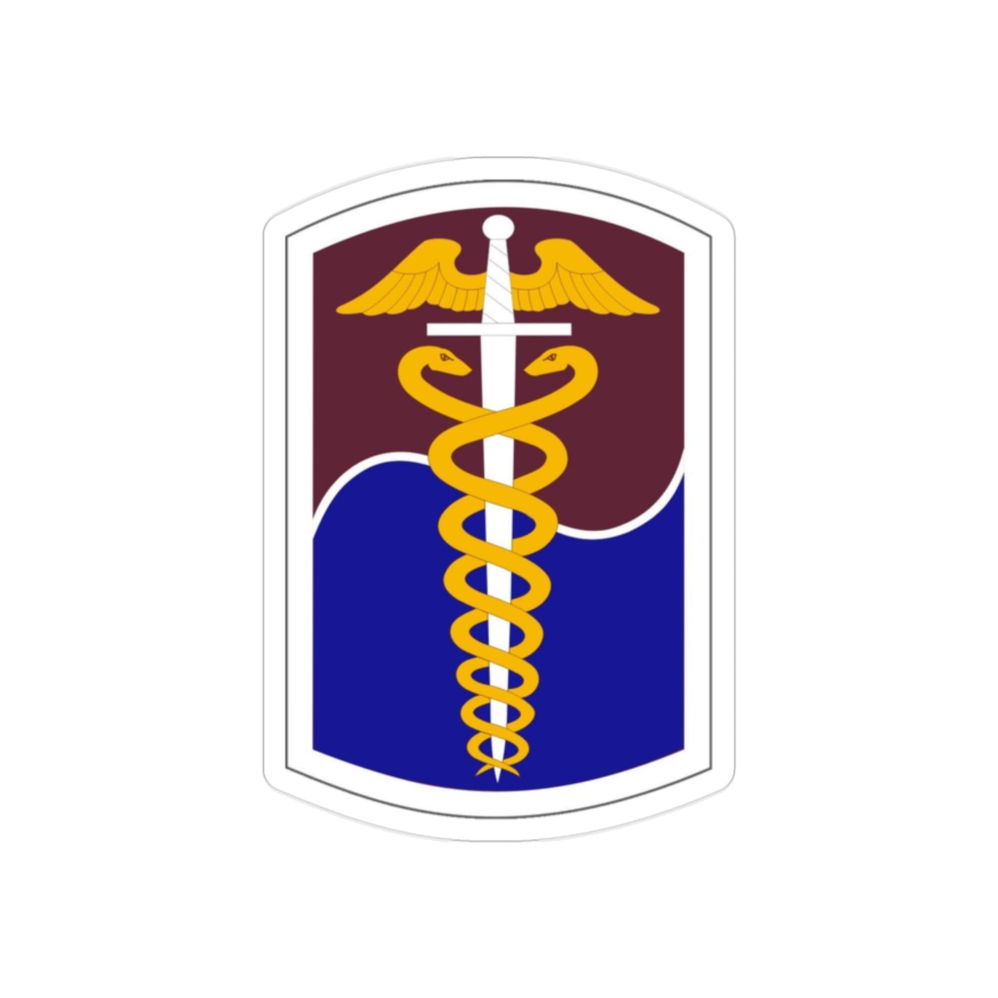 65 Medical Brigade (U.S. Army) REVERSE PRINT Transparent STICKER-2" × 2"-The Sticker Space