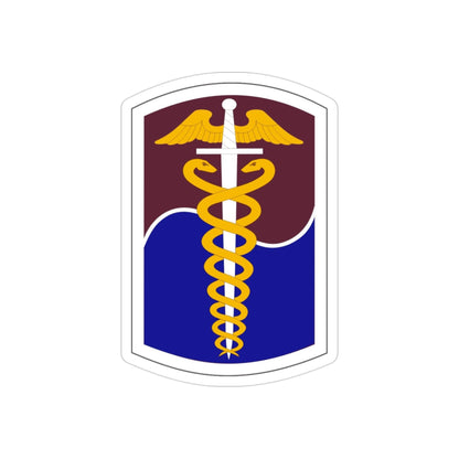 65 Medical Brigade (U.S. Army) REVERSE PRINT Transparent STICKER-3" × 3"-The Sticker Space