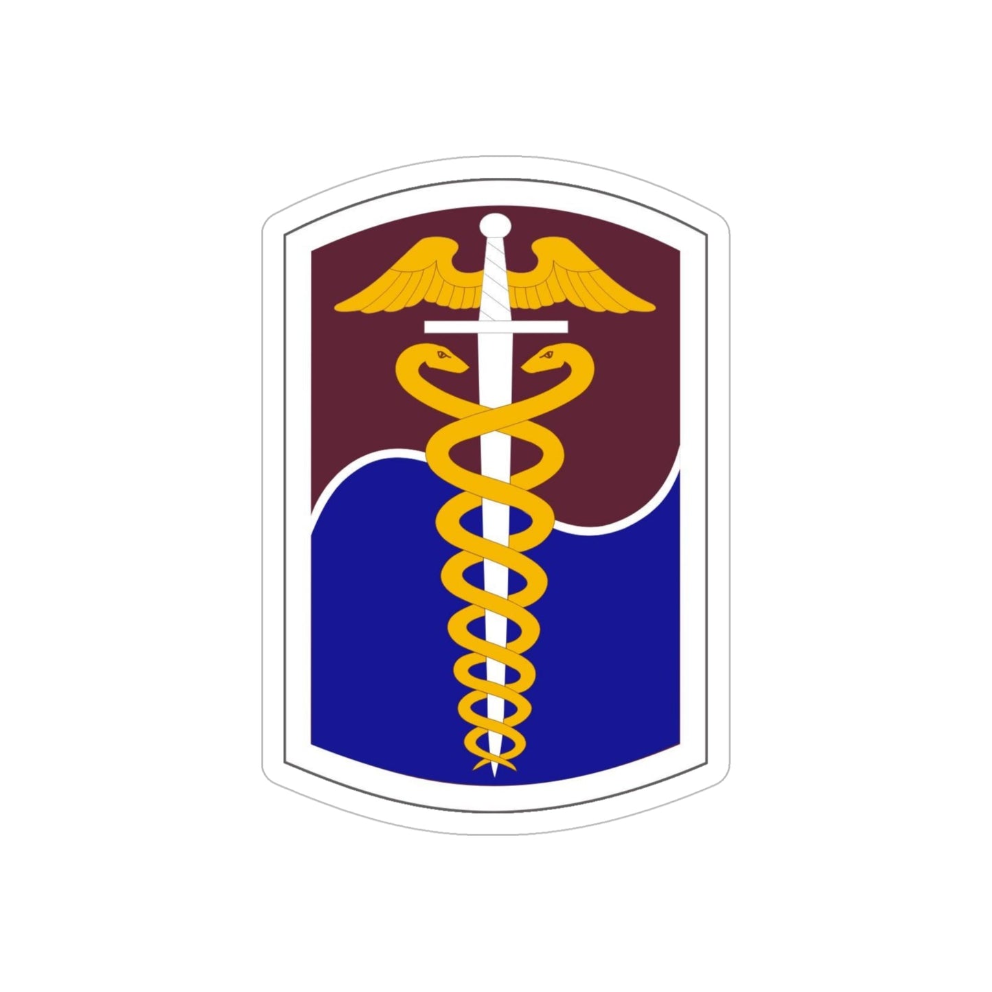 65 Medical Brigade (U.S. Army) REVERSE PRINT Transparent STICKER-6" × 6"-The Sticker Space