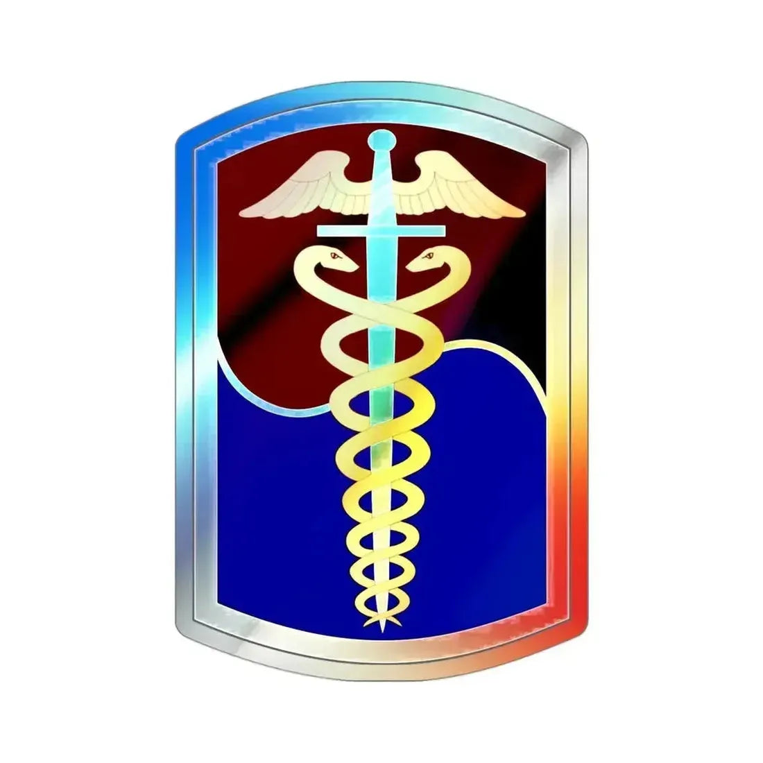65 Medical Brigade (U.S. Army) Holographic STICKER Die-Cut Vinyl Decal 3 Inch Holographic - The Sticker Space