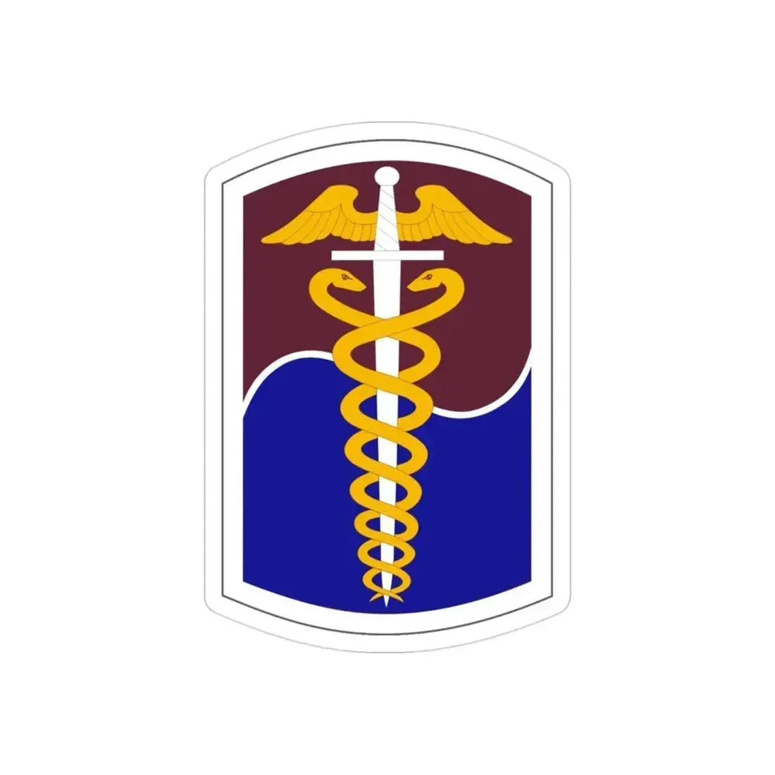 65 Medical Brigade (U.S. Army) REVERSE PRINT Transparent Die-Cut STICKER 3 Inch Die-Cut Transparent - The Sticker Space