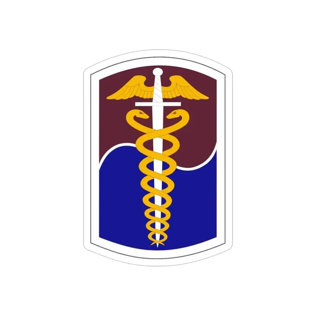 65 Medical Brigade (U.S. Army) REVERSE PRINT Transparent Die-Cut STICKER - The Sticker Space