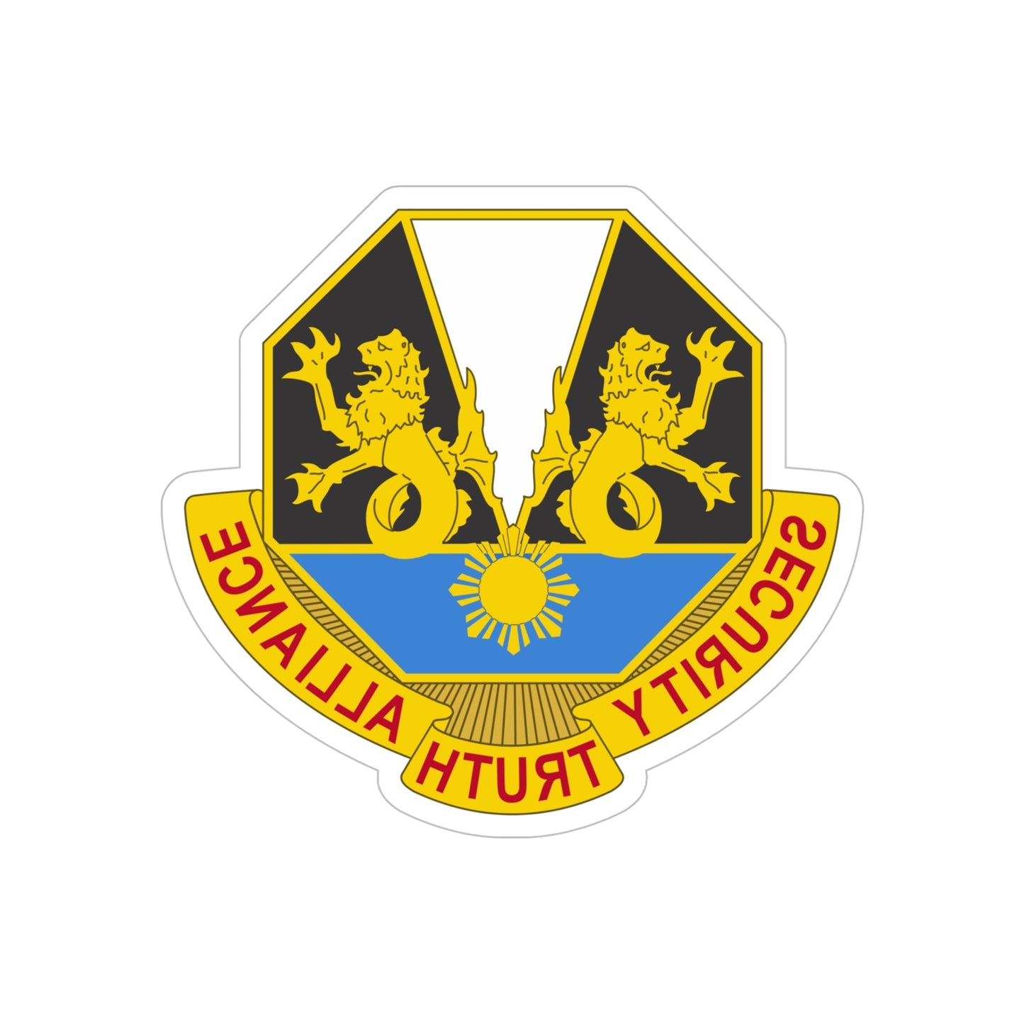 650 Military Intelligence Group 2 (U.S. Army) REVERSE PRINT Transparent STICKER-5" × 5"-The Sticker Space