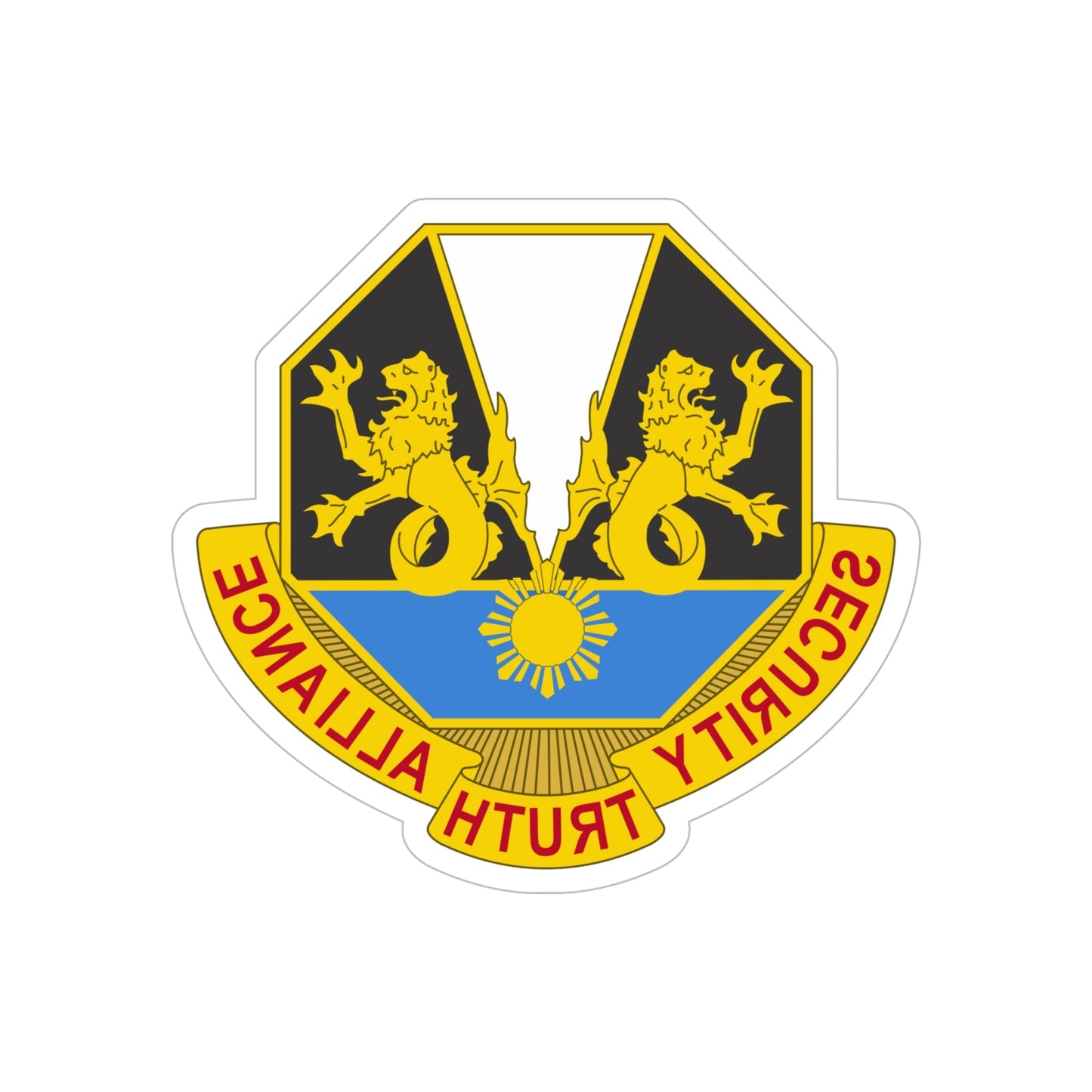 650 Military Intelligence Group 2 (U.S. Army) REVERSE PRINT Transparent STICKER-6" × 6"-The Sticker Space