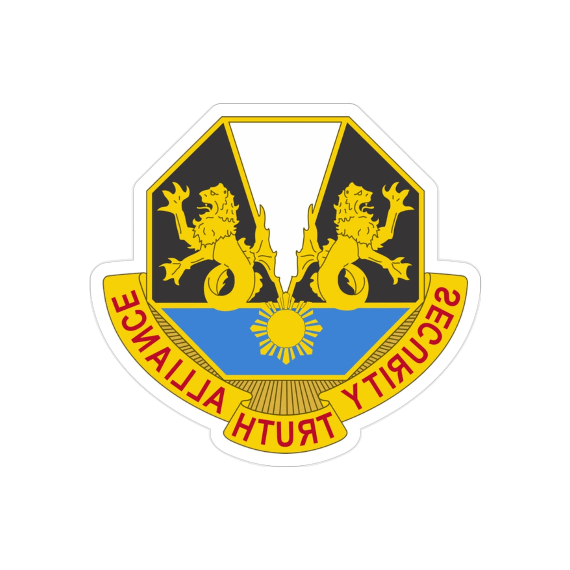 650 Military Intelligence Group 2 (U.S. Army) REVERSE PRINT Transparent STICKER-2" × 2"-The Sticker Space