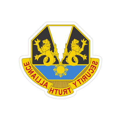 650 Military Intelligence Group 2 (U.S. Army) REVERSE PRINT Transparent STICKER-5" × 5"-The Sticker Space