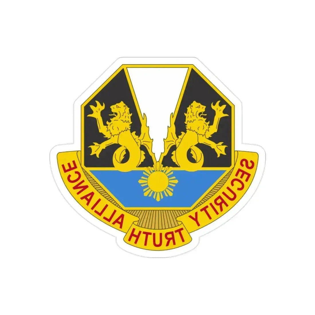 650 Military Intelligence Group 2 (U.S. Army) REVERSE PRINT Transparent Die-Cut STICKER 2 Inch Die-Cut Transparent - The Sticker Space