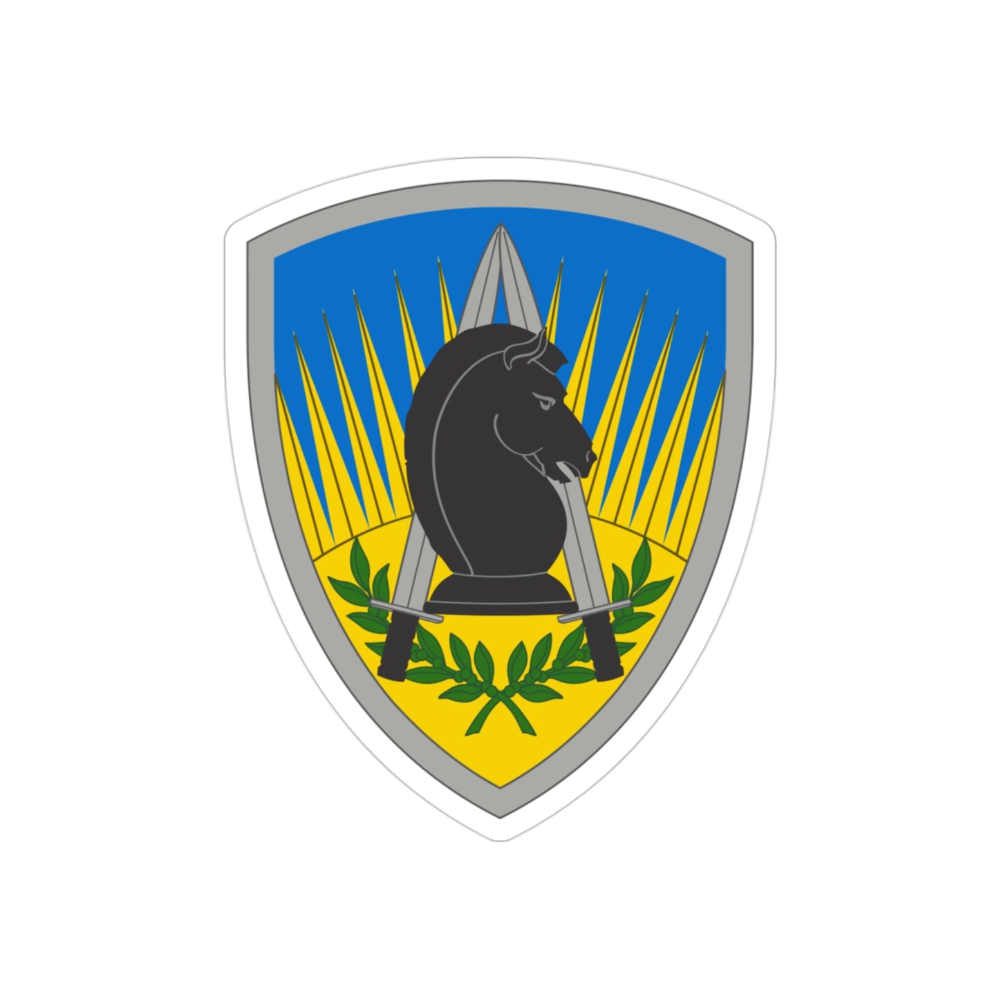 650 Military Intelligence Group (U.S. Army) REVERSE PRINT Transparent STICKER-3" × 3"-The Sticker Space