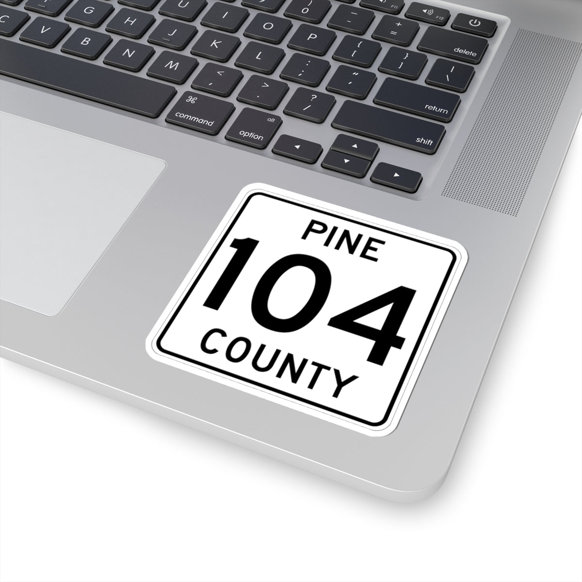Pine County Route 104 MN (Minnesota) (Road Sign) STICKER Vinyl Kiss-Cut Decal