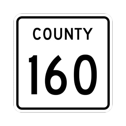 County 160 square (Minnesota) (Road Sign) STICKER Vinyl Kiss-Cut Decal