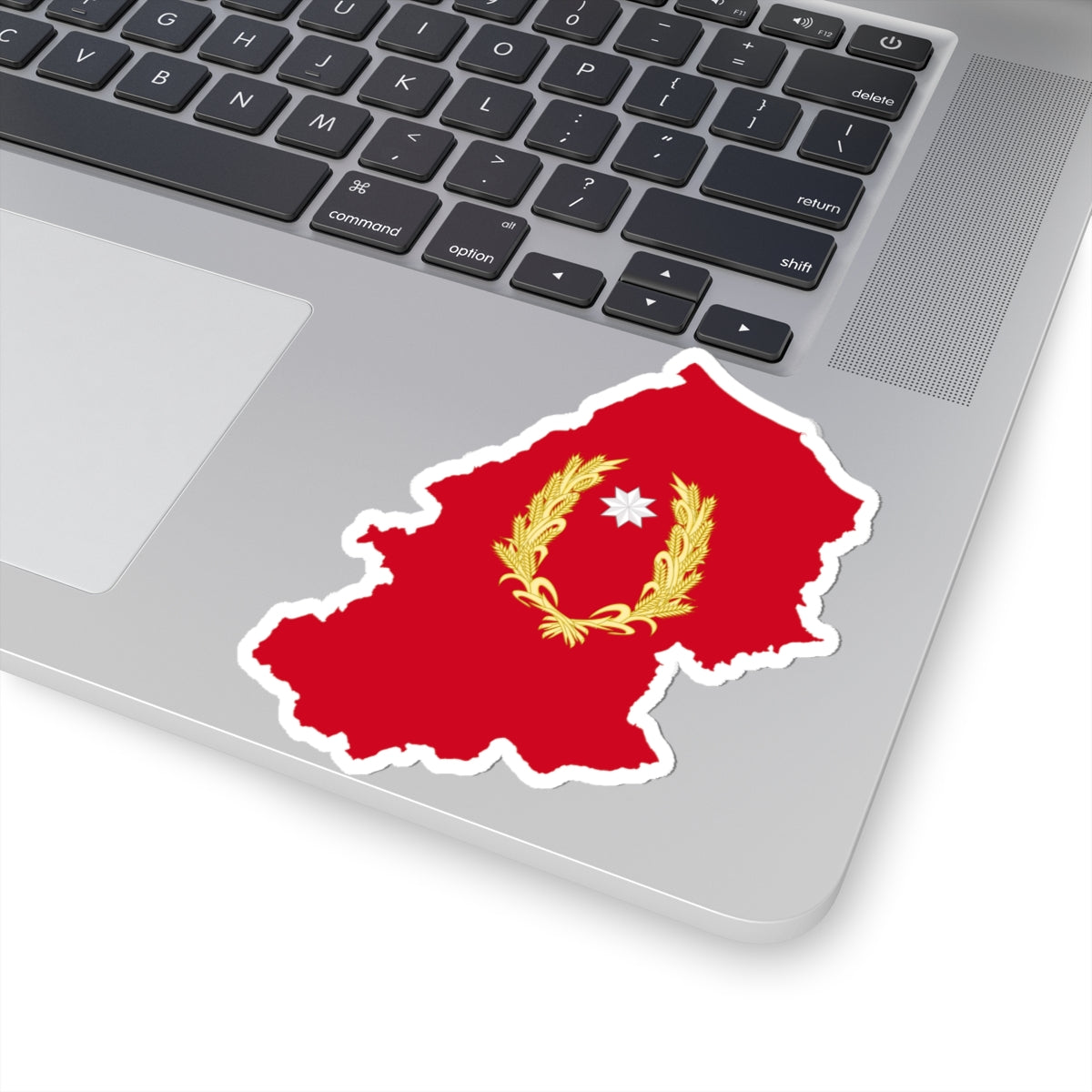 Flag map of the Province of Campobasso (Italy) STICKER Vinyl Kiss-Cut Decal
