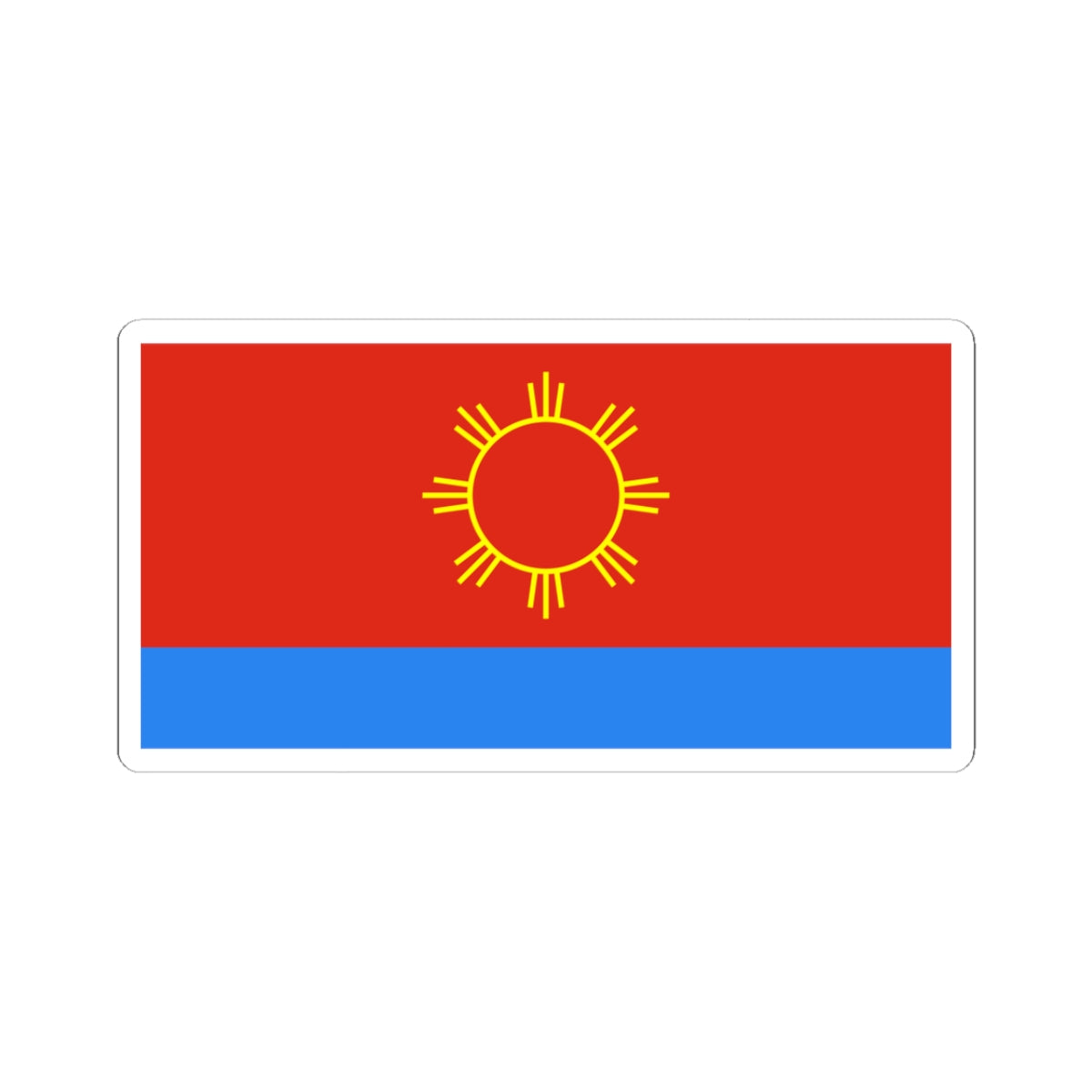 Flag of Polonne raion (Ukraine) STICKER Vinyl Kiss-Cut Decal