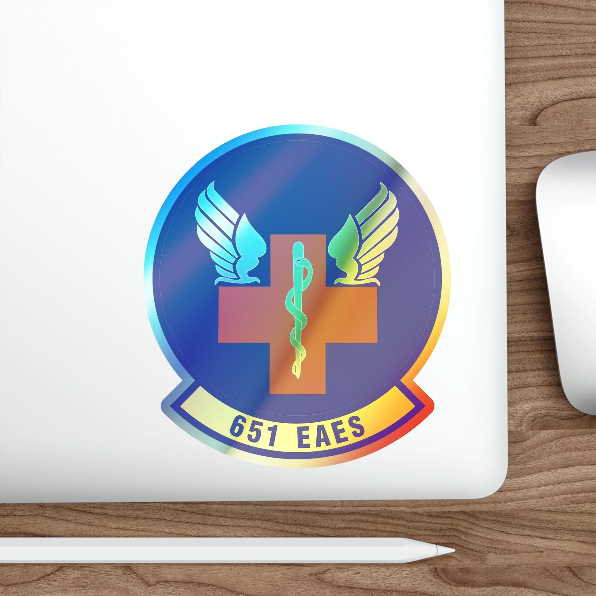 651st Expeditionary Aeromedical Evacuation Squadron (U.S. Air Force) Holographic STICKER Die-Cut Vinyl Decal-The Sticker Space