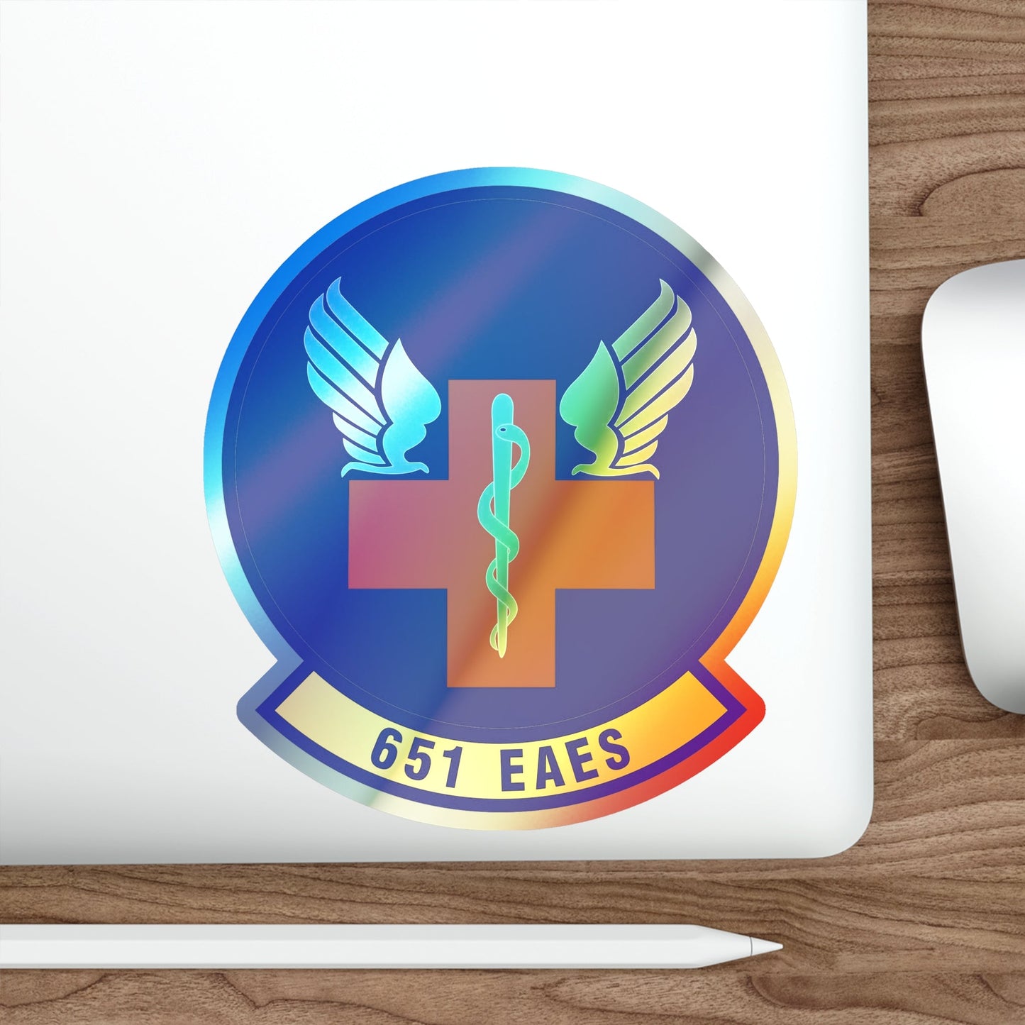 651st Expeditionary Aeromedical Evacuation Squadron (U.S. Air Force) Holographic STICKER Die-Cut Vinyl Decal-The Sticker Space